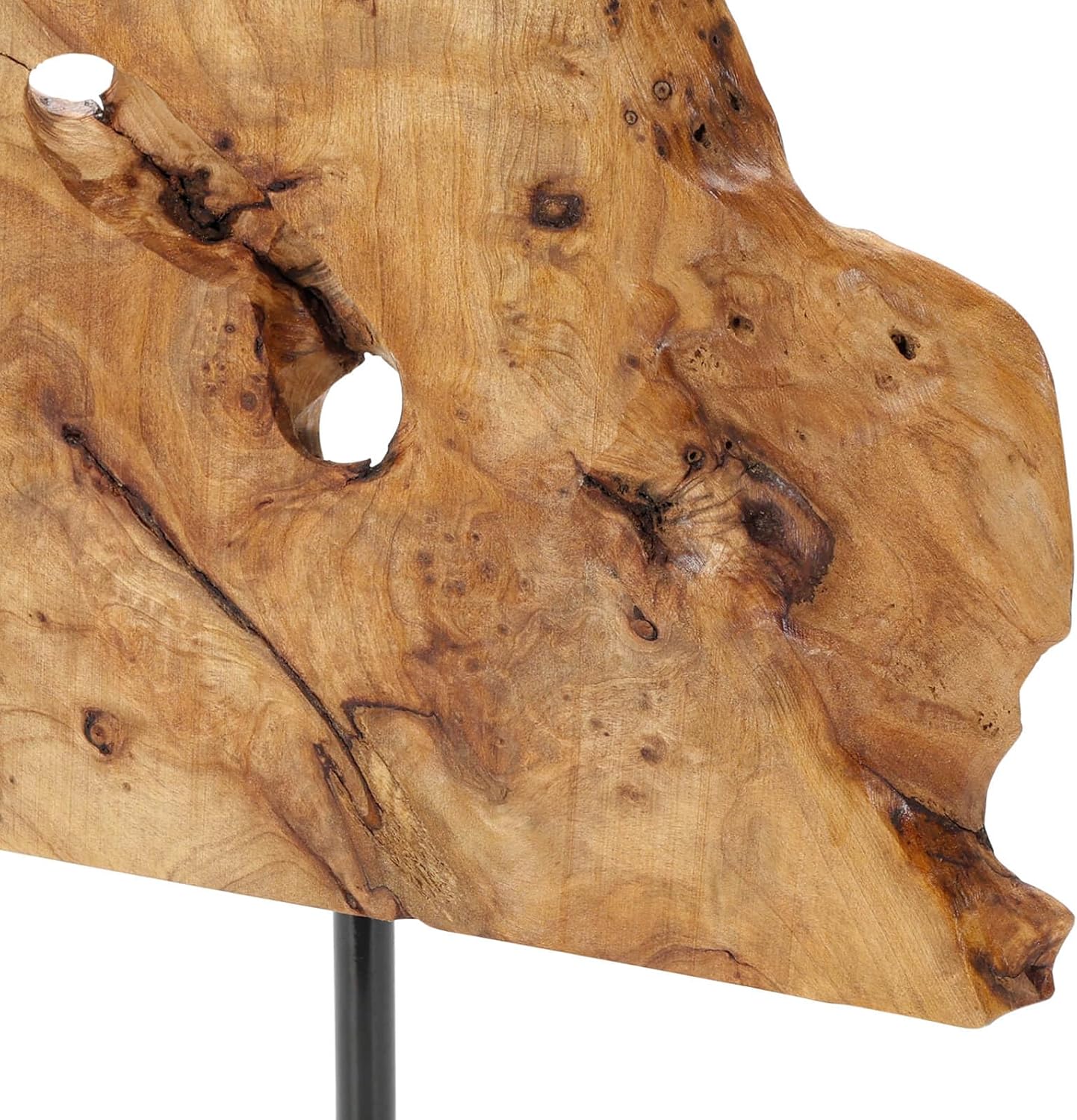 NAHARO Handcarved Root Wood Abstract Sculpture – Unique Rustic Tabletop Decor for Living Room,Entryway or Office, Eco-Friendly Wooden Art Gift