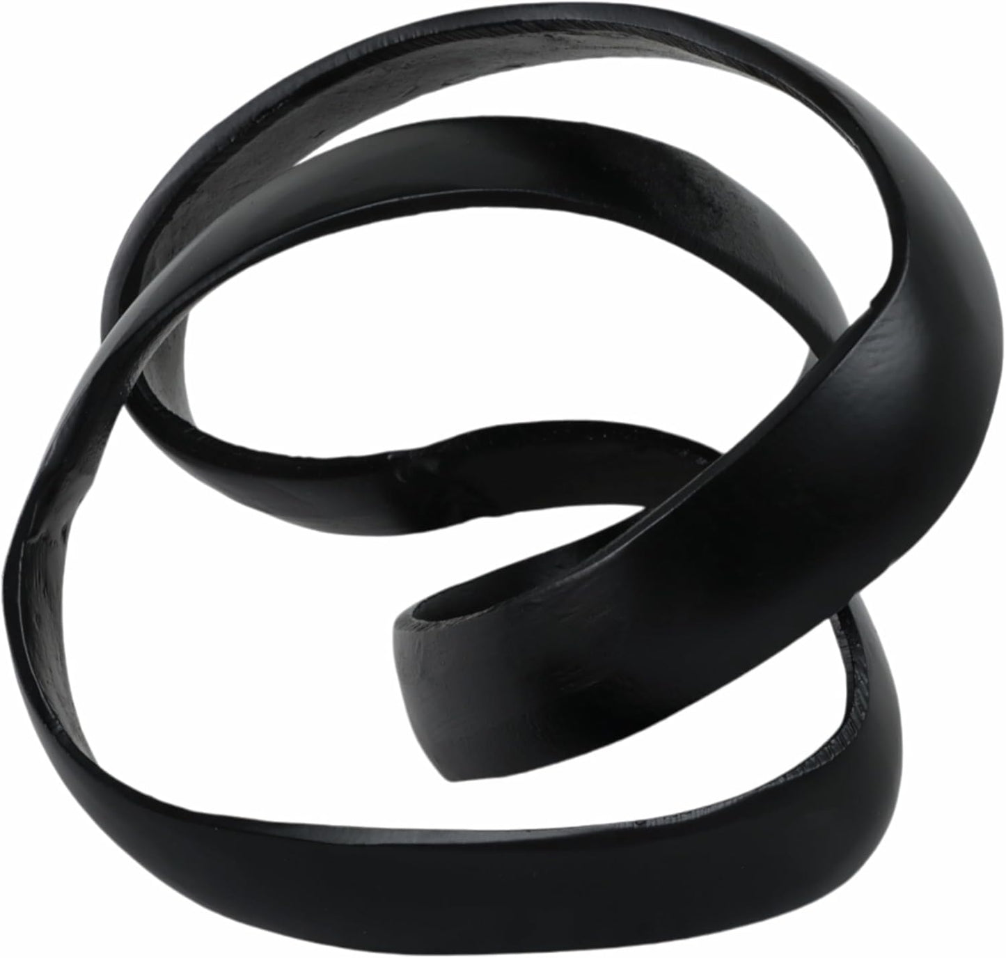Sagebrook Home Metal Decorative Object Modern Aluminum Sculpture for Home, Office, Bedroom & Living Room Black, 7"
