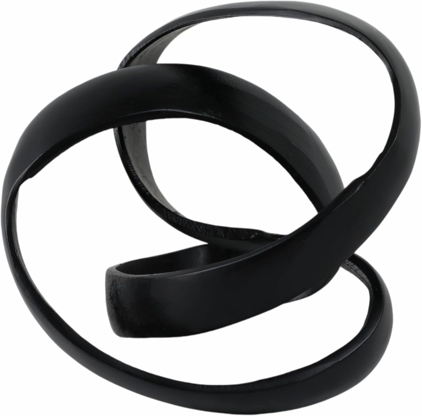 Sagebrook Home Metal Decorative Object Modern Aluminum Sculpture for Home, Office, Bedroom & Living Room Black, 7"