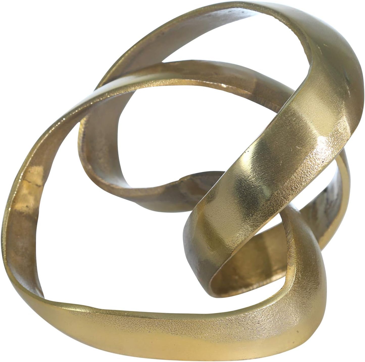 Sagebrook Home Metal Decorative Object Modern Aluminum Sculpture for Home, Office, Bedroom & Living Room Black, 7"